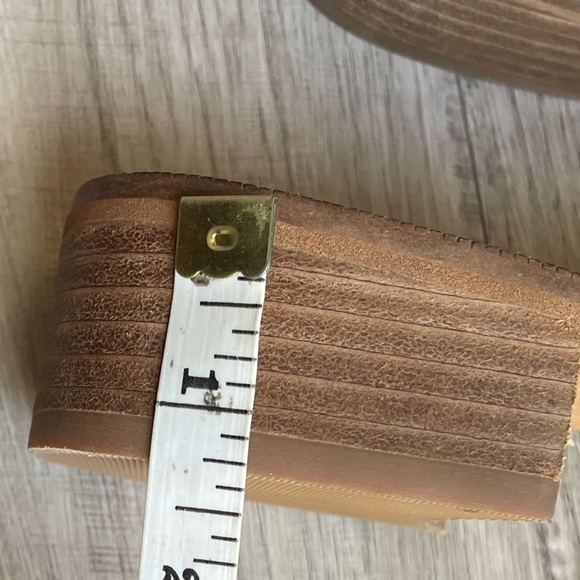 Lucky Brand Rainbow Color Woven Slide Sandals Stacked Heel Open Toe SZ 5.5 - Picture 8 of 13